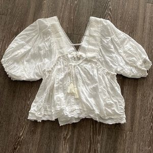 Bohme white Peasant top